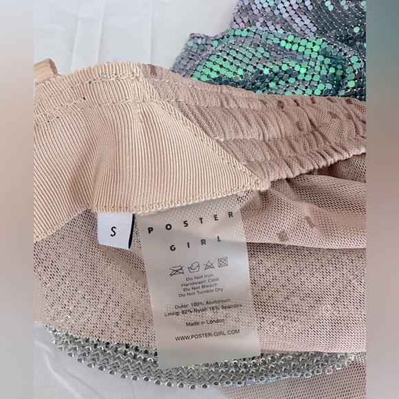 NWT Poster girl micro wrap iridescent chain mail skirt! ❤️ - Picture 6 of 6